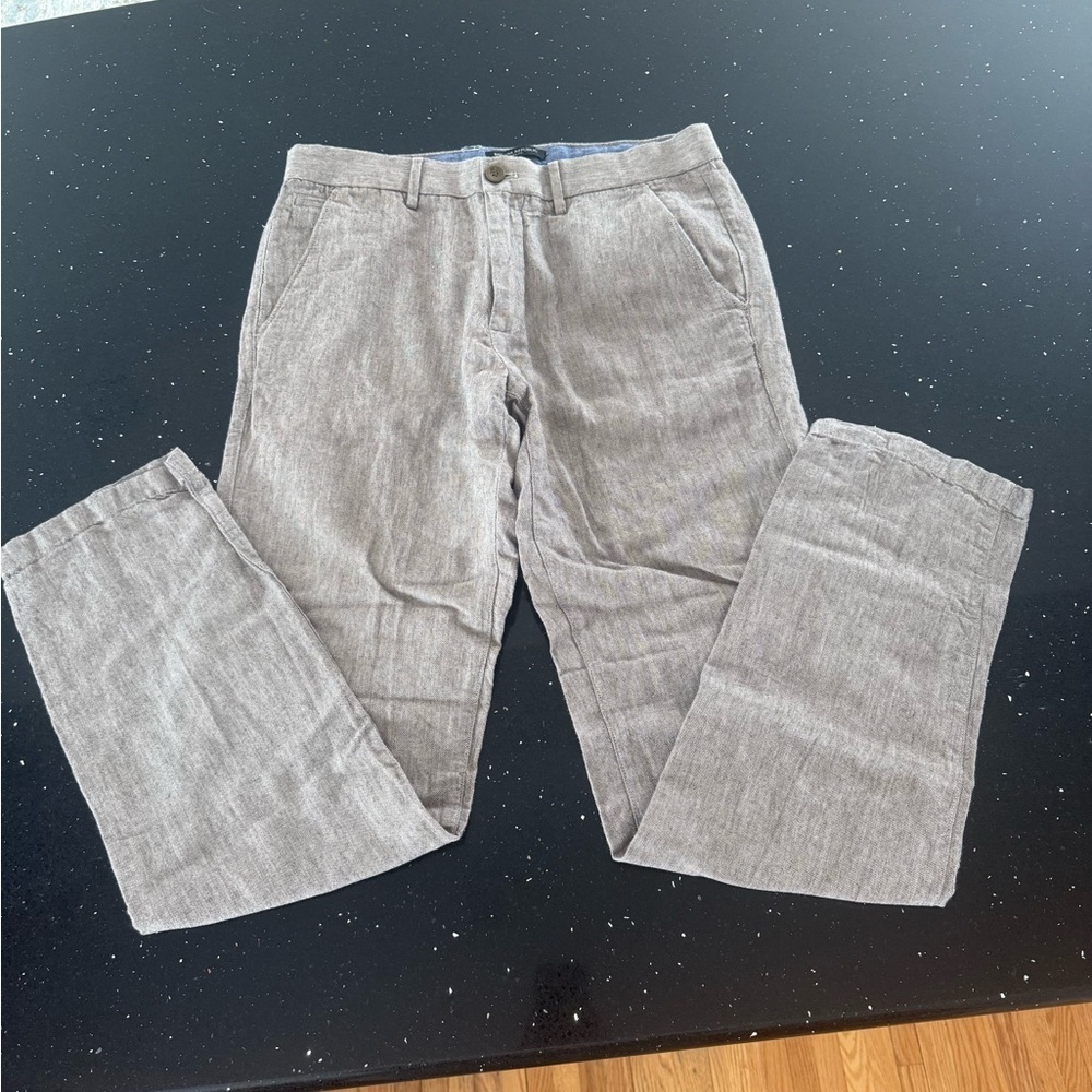Banana Republic Men's Gray Aiden Fit Dress Pants